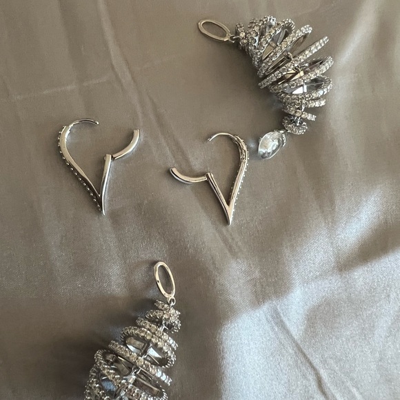 Statement Sterling Silver Spiral Danglers 2 in 1 - Picture 3 of 3